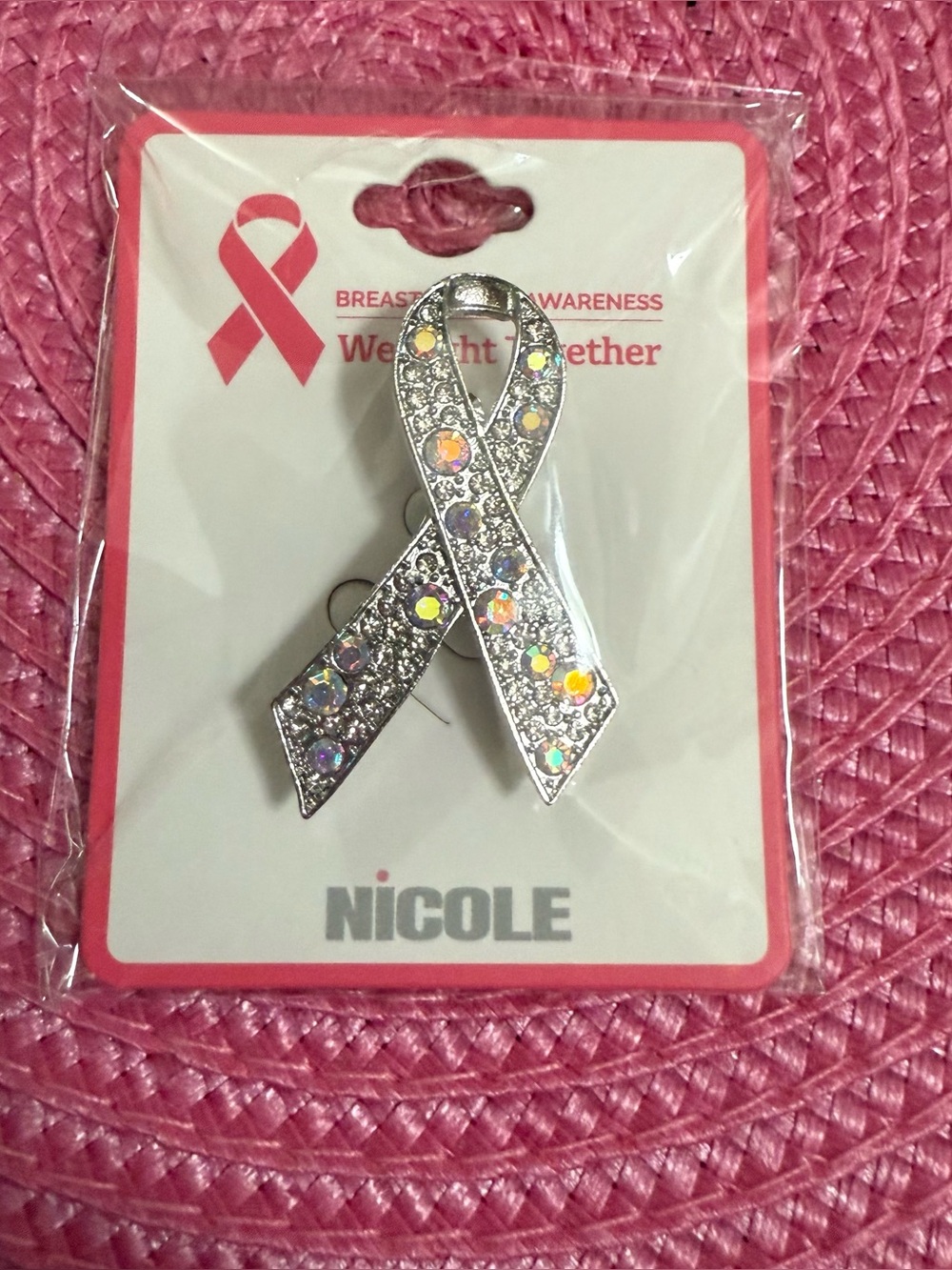 Breast cancer awareness pin
